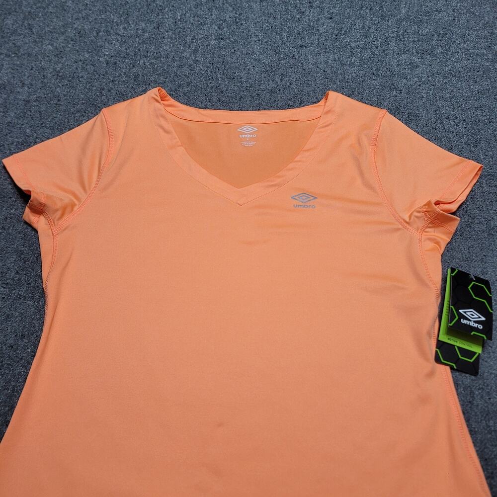 Umbro Shirt Womens Large Peach Candy Motion Control Top Performance Stretch